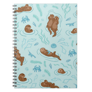 Otter love light throw pillow notebook