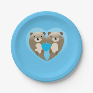 Otter Love Paper Plate