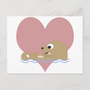 Otter Love Postcard