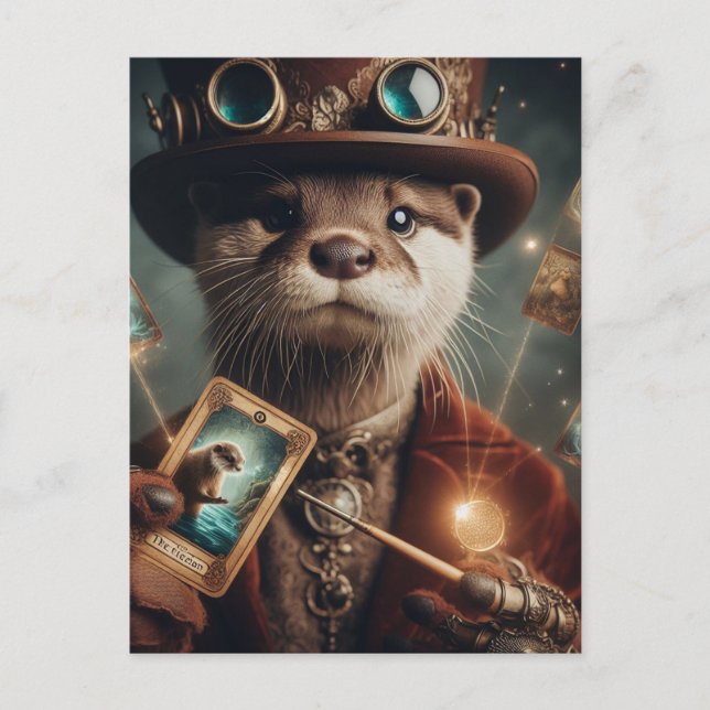 Otter Magician Postcard (Front)