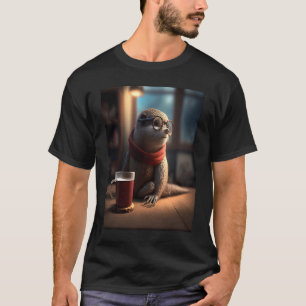 Otter  Nerd Otter Drinking Coffee  1 T-Shirt