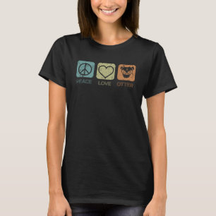 Otter Peace Love Positive Message Sea Otter  Marin T-Shirt