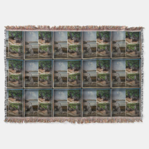 Otter Photo Collage, Throw Blanket