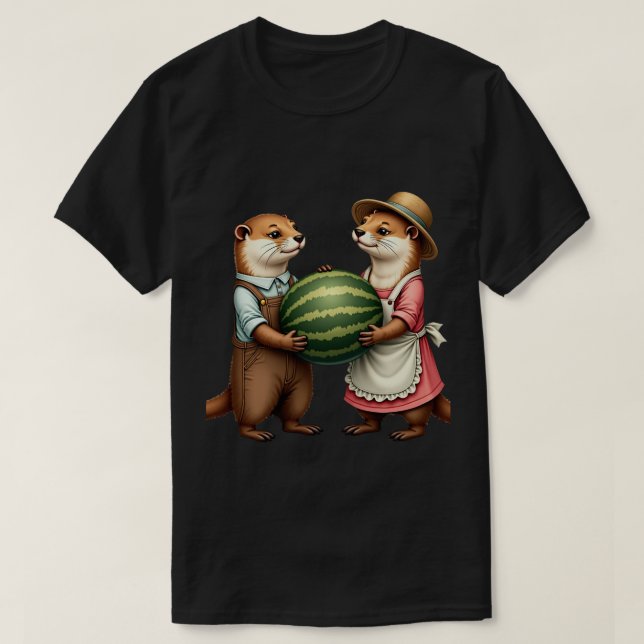 Otter Picnic T-Shirt (Design Front)