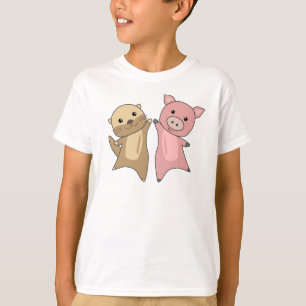 Otter Pig Sweet Animals For Children Animal Lovers T-Shirt