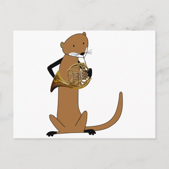 Otter Playing the French Horn Postcard (Front)