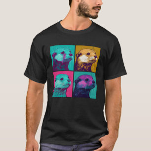 Otter Pop Illustration Colourful Animal Women Men T-Shirt