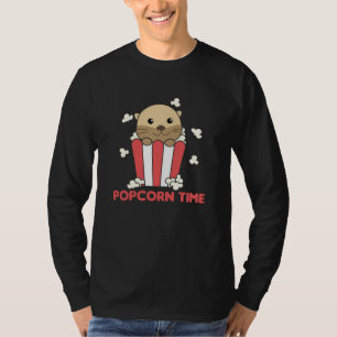 Otter Popcorn Time Pop Star Poppin Funny T-Shirt