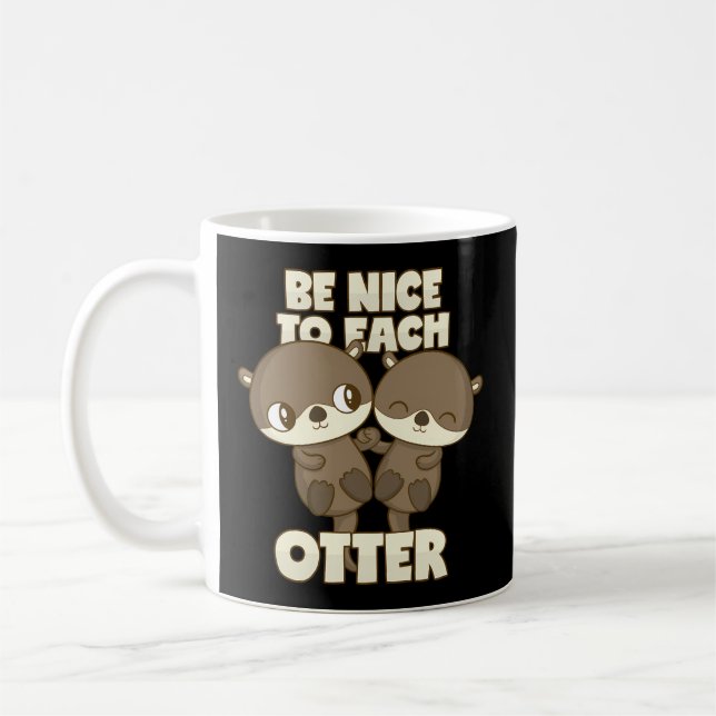 Otter Pun Coffee Mug (Left)