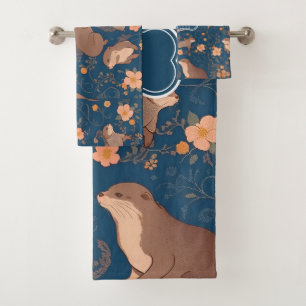 Otter Retro Colourful Personalized Pattern Bath Towel Set