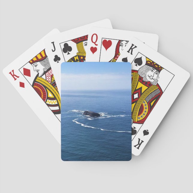 Otter Rock, Cape Foulweather, Newport, Oregon Playing Cards (Back)