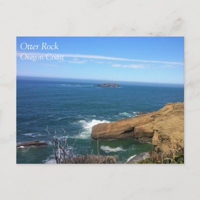 Otter Rock, Oregon Coast Postcard (Front)
