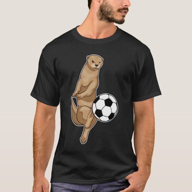 Otter Soccer player Soccer T-Shirt (Front)