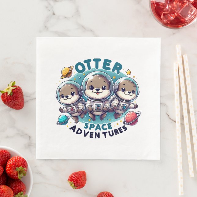 Otter Space Adventures Napkin (Insitu)