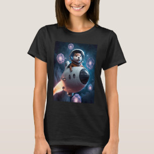 Otter Space Puns Space Otter Riding A Rocket 1 T-Shirt