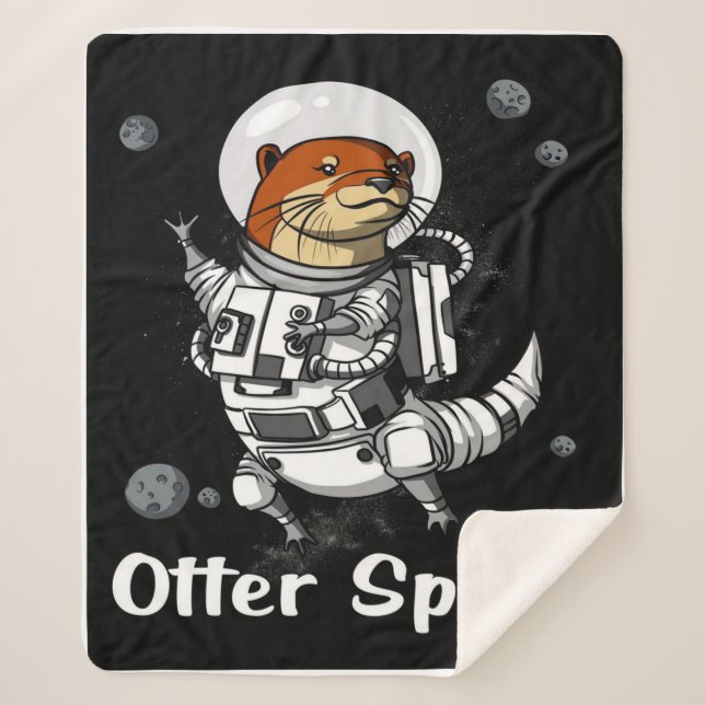 Otter Space Sherpa Blanket (Front)