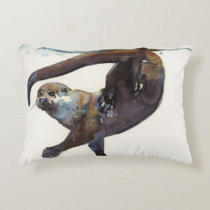 Otter Study II -'Talisker' Decorative Pillow