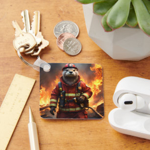 Otter The Fire Fighter, Keychain