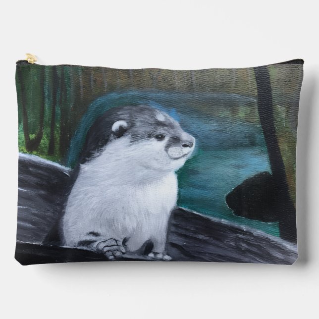 Otter Travel Pouch Cosmetic Toiletry Bag (Front)