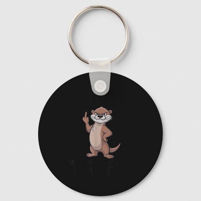 Otter Twinkle Little Snitch Mind Your Business Nos Keychain (Front)