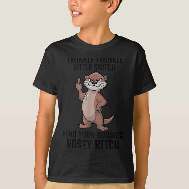 Otter Twinkle Little Snitch Mind Your Business Nos T-Shirt (Front)