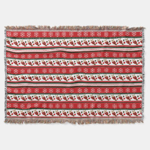 Otter Ugly Christmas Sweater Pattern Throw Blanket