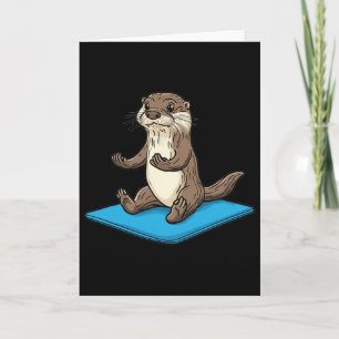 Otter Using A Yoga Mat Card