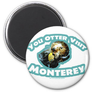 Otter visit Monterey Magnet