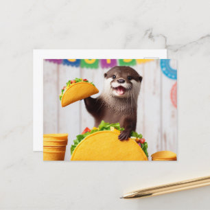 Otter With Tacos Postcard