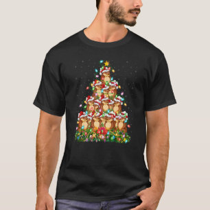 Otter Xmas Lights Santa Otter Christmas Tree T-Shirt