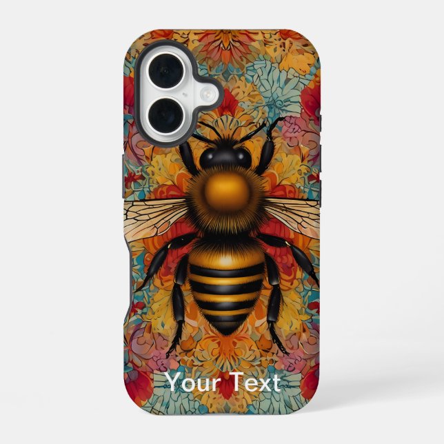 OtterBox Bee Patten Design iPhone 16 Case (Back)