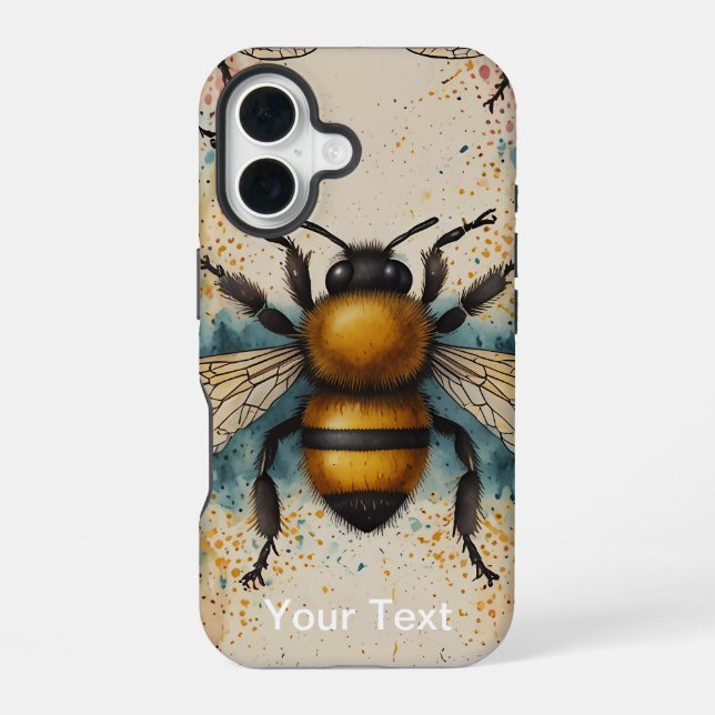 OtterBox Bee Patten Design iPhone 16 Case (Back)
