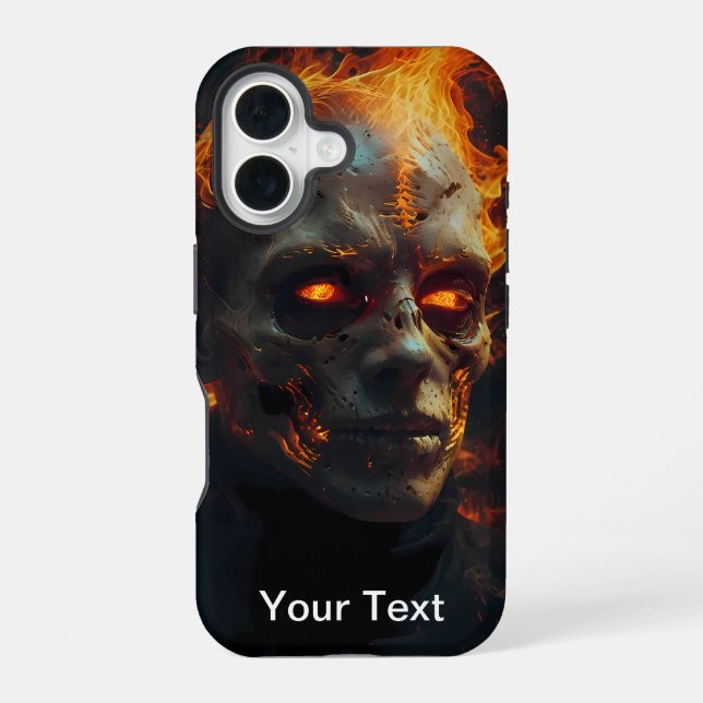 Otterbox Inferno Zombie Skull Infernal Flame iPhone 16 Case (Back)