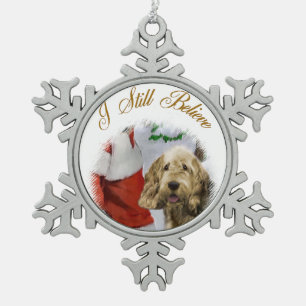 Otterhound Christmas Snowflake Pewter Christmas Ornament
