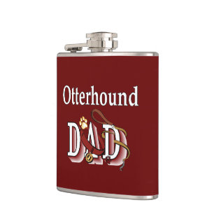 Otterhound Dad Gifts Hip Flask
