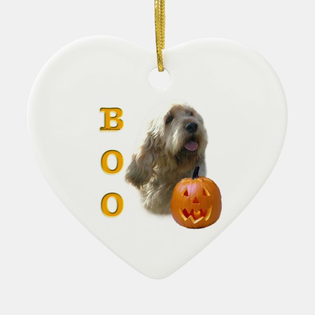 Otterhound Halloween BOO Ceramic Ornament (Front)