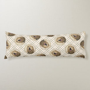 Otterhound Painting Black and Tan Original Dog Art Body Pillow