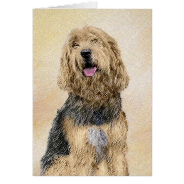 Otterhound Painting - Cute Original Dog Art (Front)