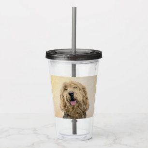 Otterhound Painting - Cute Original Dog Art Acrylic Tumbler