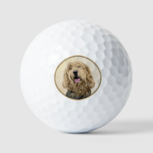 Otterhound Painting - Cute Original Dog Art Golf Balls