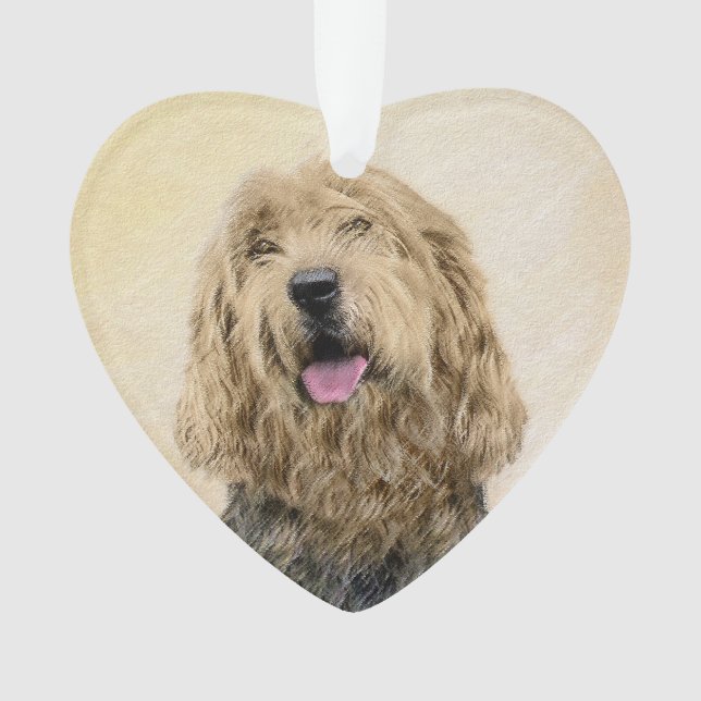 Otterhound Painting - Cute Original Dog Art Ornament (Front)