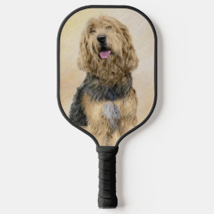 Otterhound Painting - Cute Original Dog Art Pickleball Paddle
