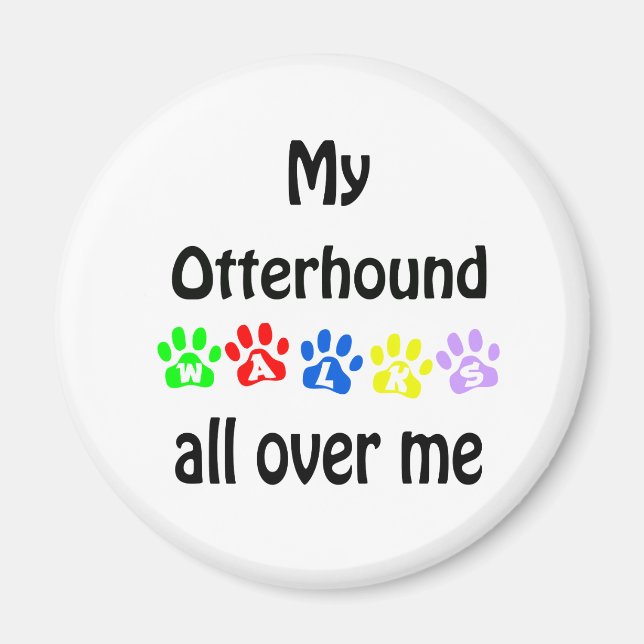 Otterhound Walks Design Magnet (Front)