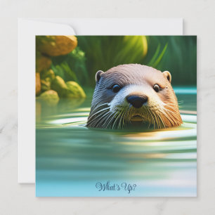 Otterly Adorable - AI Fantasy Digital Art Print 