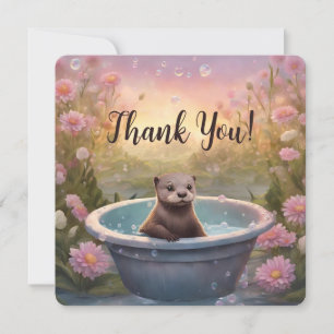 Otterly Adorable Baby Carte de remerciements