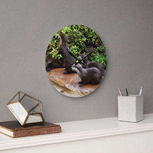 Otterly Adorable Otters, Wall Clock