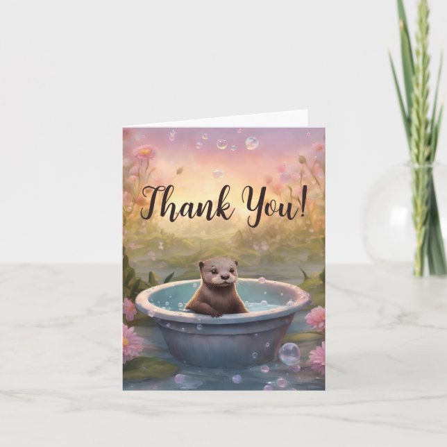 Otterly Adorable Thank You Card (Front)