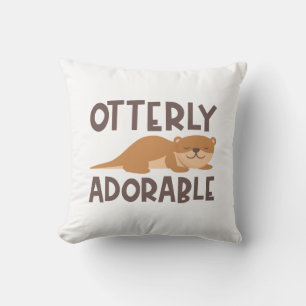Otterly Adorable Throw Pillow