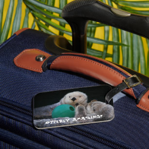 Otterly Amazing Sea Otters Luggage Tag