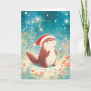 Otterly Festive Card